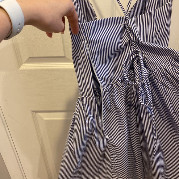 Blue and white stripe size M dress - Picture 9 of 9